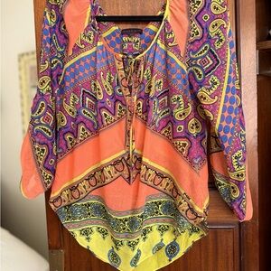 Women's Multicolor Bohemian Top